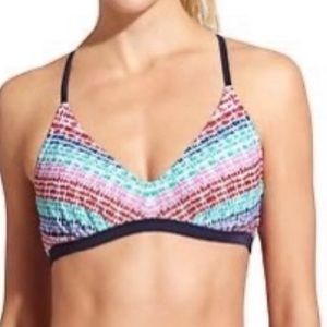 Athleta Multicolor Striped Bikini Top